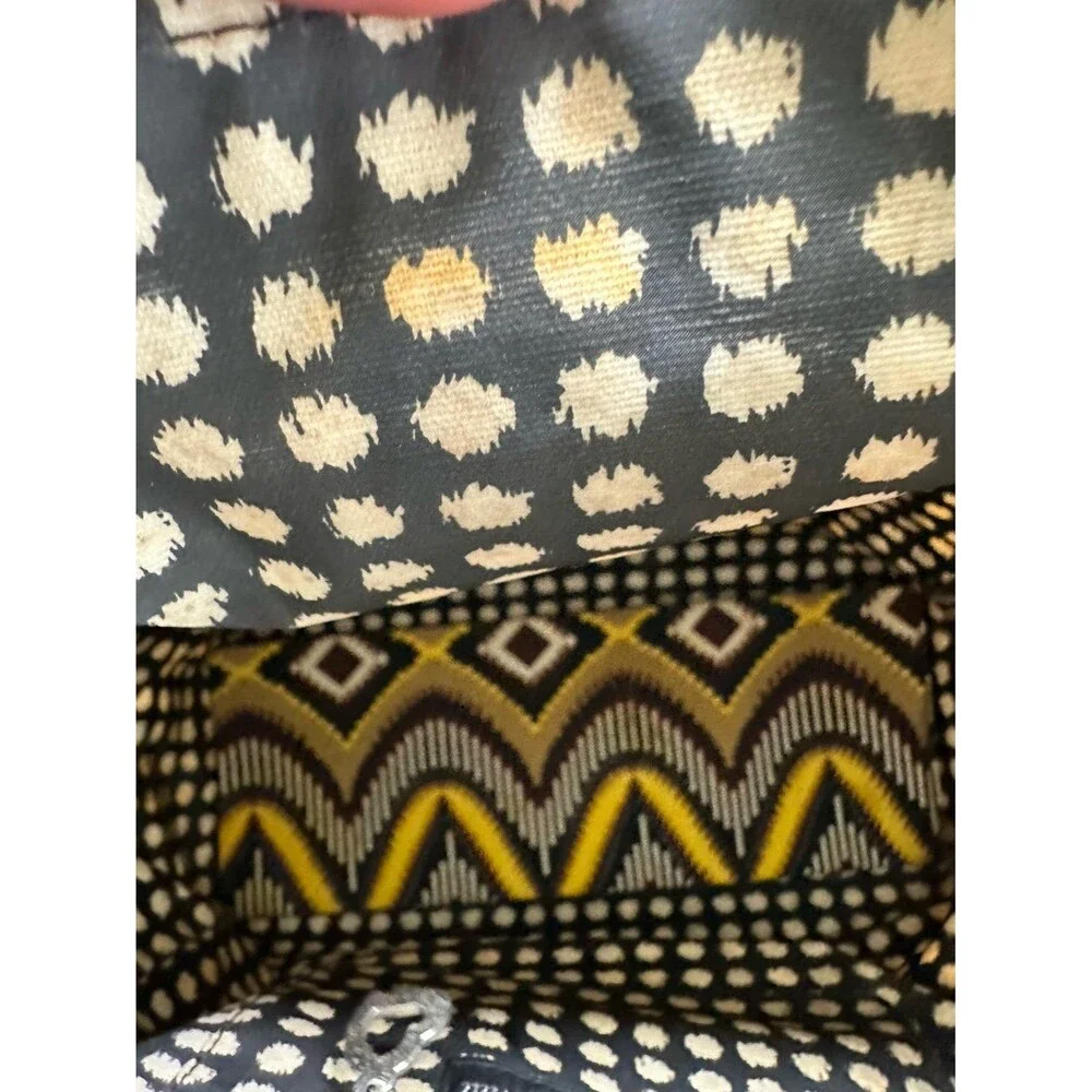 Gigi Hill Sunburst Coated Canvas Tote Shoulder Bag Matching Zip Around Wallet